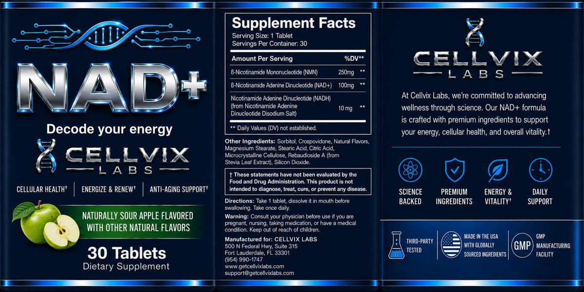 Cellvix Labs NAD⁺ Dissolvable Tablets — Sour Apple