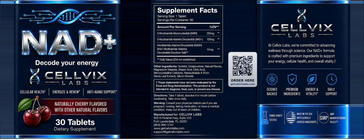 Cellvix Labs NAD⁺ Dissolvable Tablets — Cherry